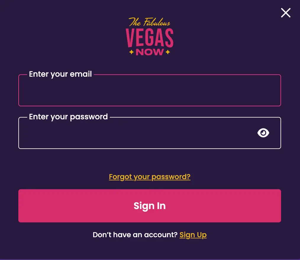 vegasnow casino login